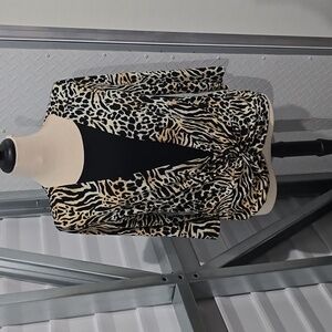 Carolyn Taylor Blouse Animal Print Size Large